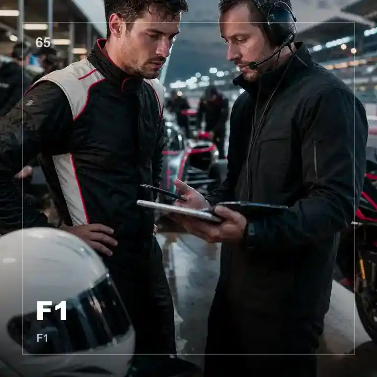 F1赛车飞驰赛道画面